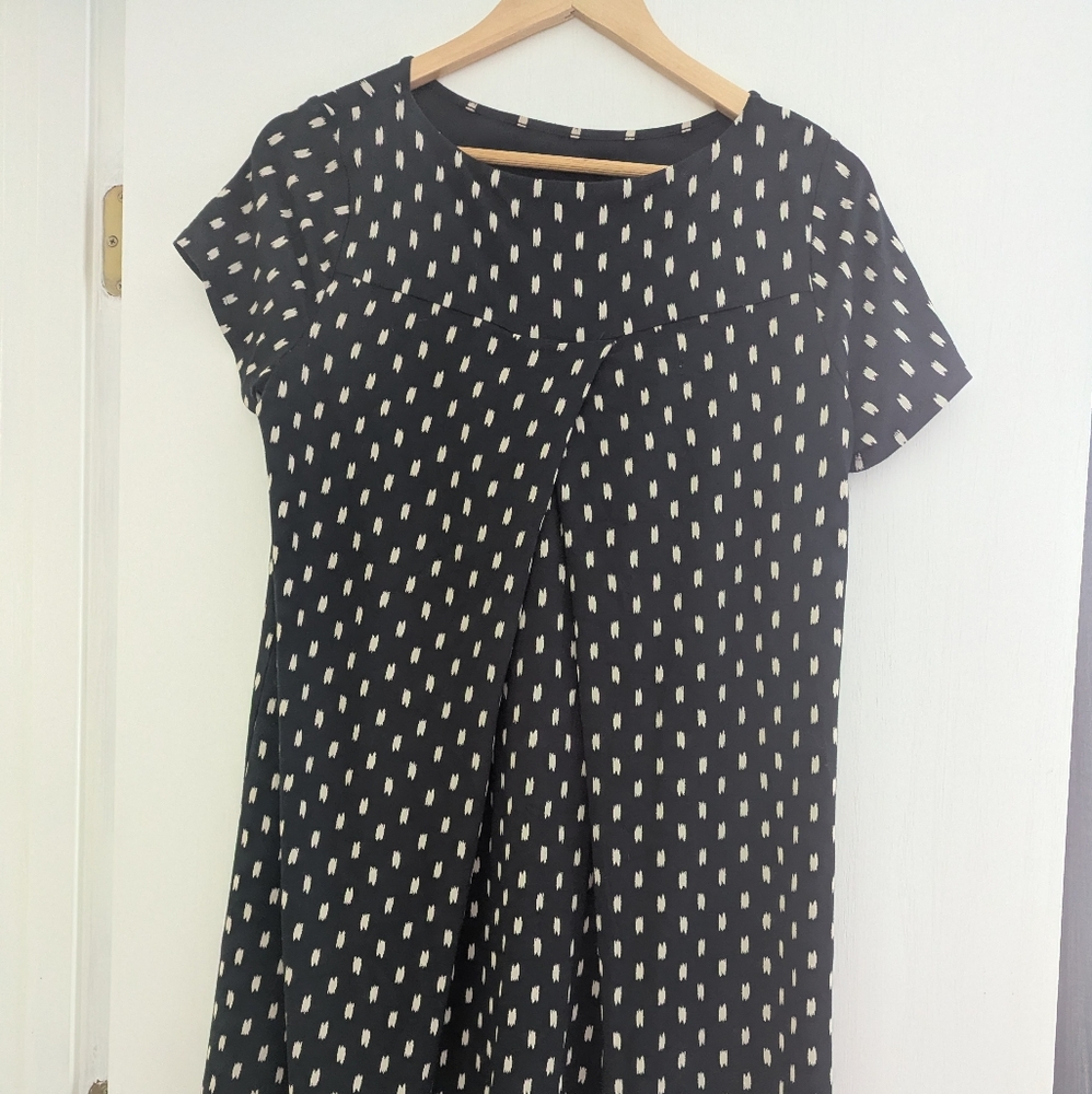 J.Jill Black and White Patterned Dress